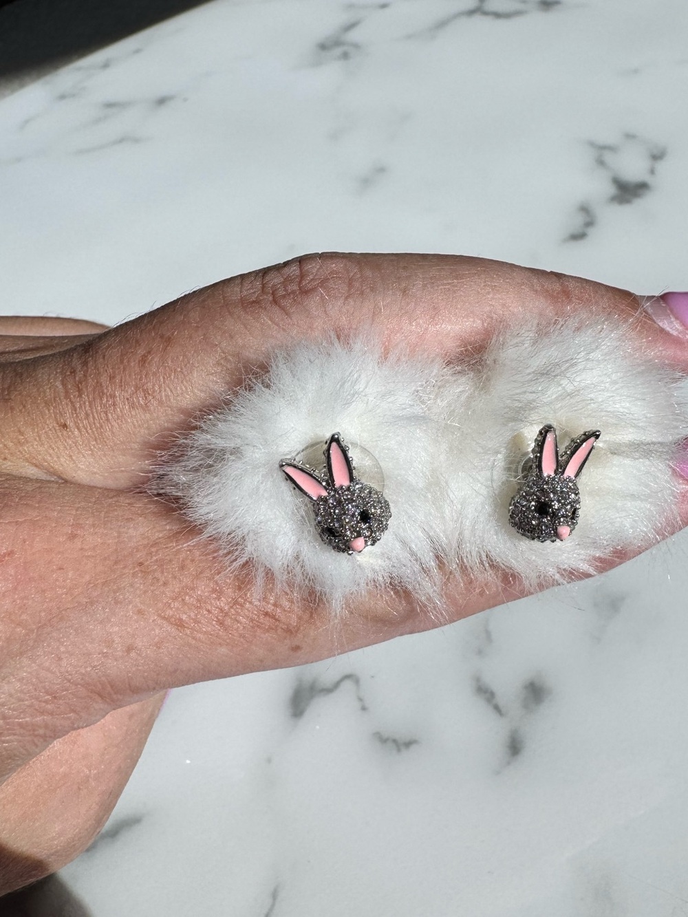 Kate Spade Fur Bunny Earrings